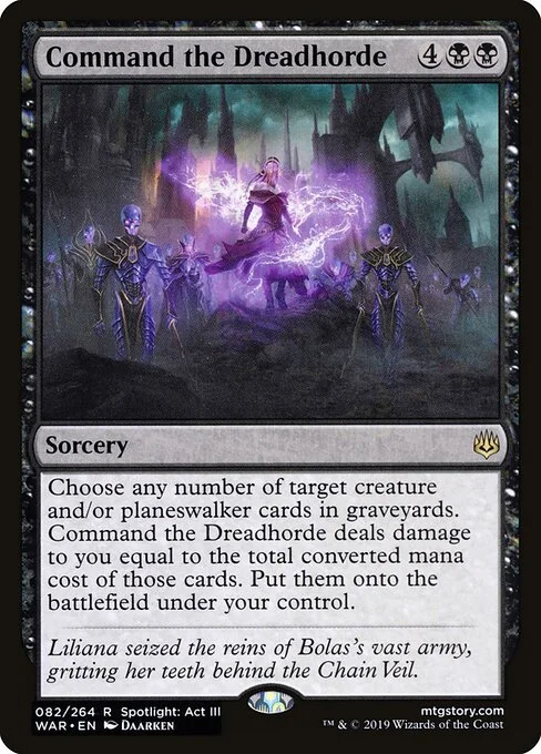 Command the Dreadhorde, carta Magic di tipo Sorcery illustrata da Daarken