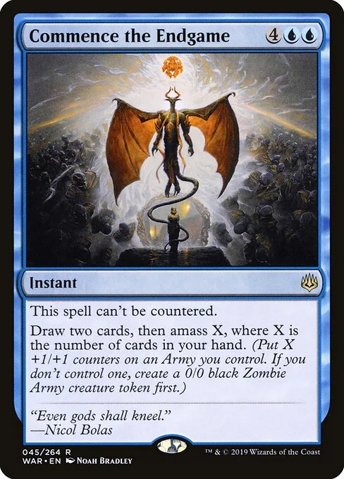 Commence the Endgame, carta Magic di tipo Instant illustrata da Noah Bradley