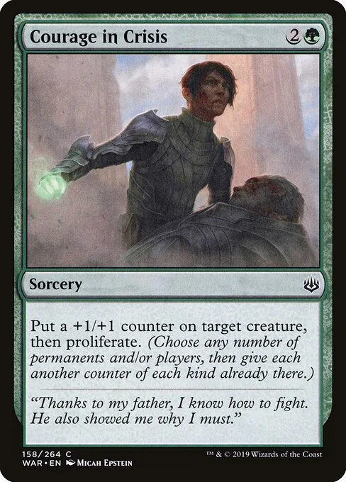 Courage in Crisis, carta Magic di tipo Sorcery illustrata da Micah Epstein