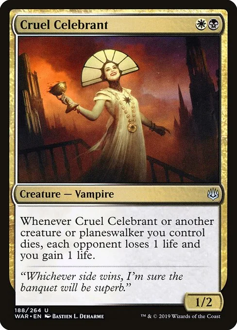 Cruel Celebrant, carta Magic di tipo Creature — Vampire illustrata da Bastien L. Deharme