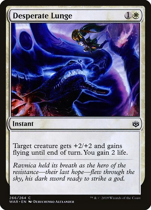 Desperate Lunge, carta Magic di tipo Instant illustrata da Deruchenko Alexander