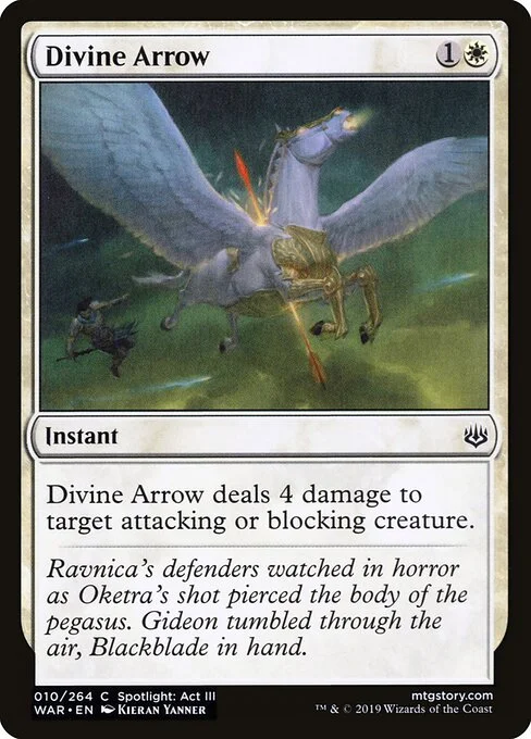 Divine Arrow, carta Magic di tipo Instant illustrata da Kieran Yanner