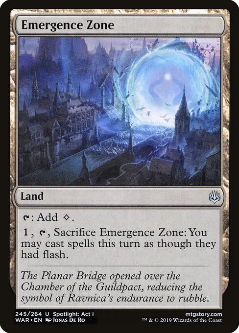 Emergence Zone, carta Magic di tipo Land illustrata da Jonas De Ro