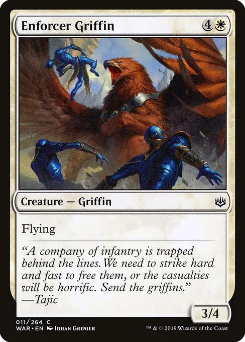 Enforcer Griffin, carta Magic di tipo Creature — Griffin illustrata da Johan Grenier