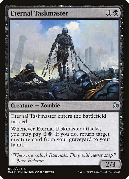 Eternal Taskmaster, carta Magic di tipo Creature — Zombie illustrata da Tomasz Jedruszek