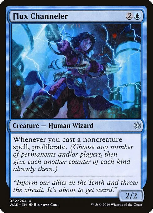 Flux Channeler, carta Magic di tipo Creature — Human Wizard illustrata da Heonhwa