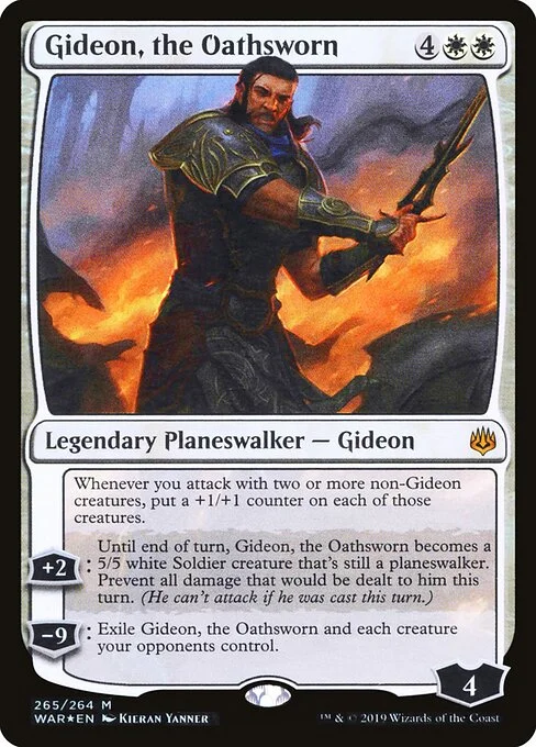 Gideon, the Oathsworn, carta Magic di tipo Legendary Planeswalker — Gideon illustrata da Kieran Yanner