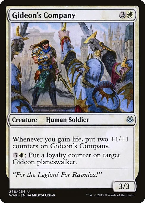 Gideon's Company, carta Magic di tipo Creature — Human Soldier illustrata da Milivoj Ćeran