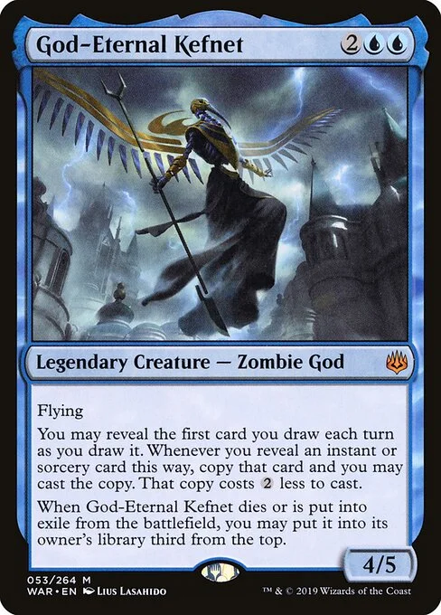 God-Eternal Kefnet, carta Magic di tipo Legendary Creature — Zombie God illustrata da Lius Lasahido