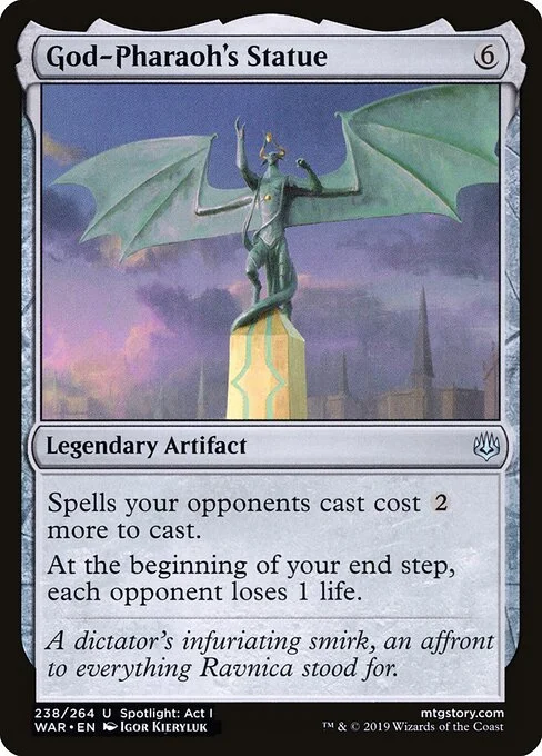 God-Pharaoh's Statue, carta Magic di tipo Legendary Artifact illustrata da Igor Kieryluk
