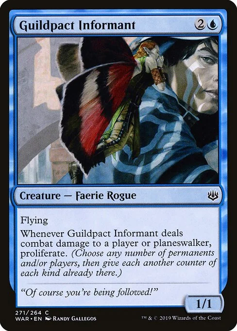 Guildpact Informant, carta Magic di tipo Creature — Faerie Rogue illustrata da Randy Gallegos