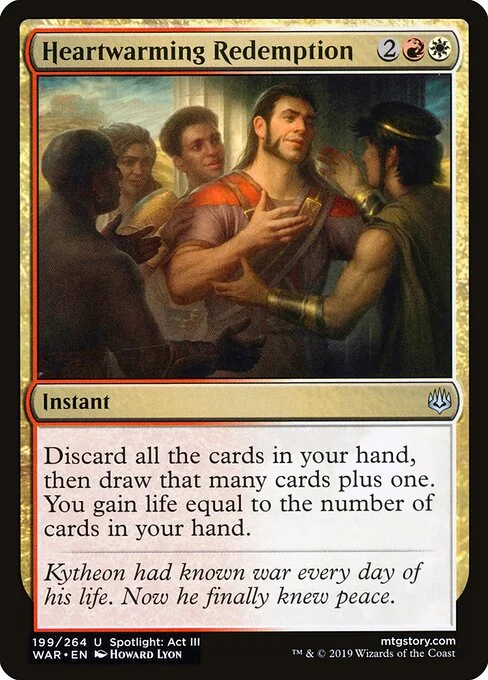 Heartwarming Redemption, carta Magic di tipo Instant illustrata da Howard Lyon