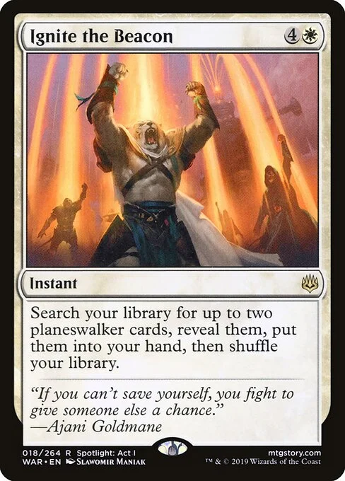 Ignite the Beacon, carta Magic di tipo Instant illustrata da Slawomir Maniak