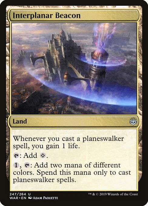 Interplanar Beacon, carta Magic di tipo Land illustrata da Adam Paquette