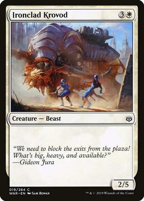 Ironclad Krovod, carta Magic di tipo Creature — Beast illustrata da Sam Rowan