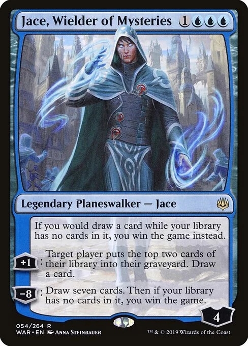 Jace, Wielder of Mysteries, carta Magic di tipo Legendary Planeswalker — Jace illustrata da Anna Steinbauer