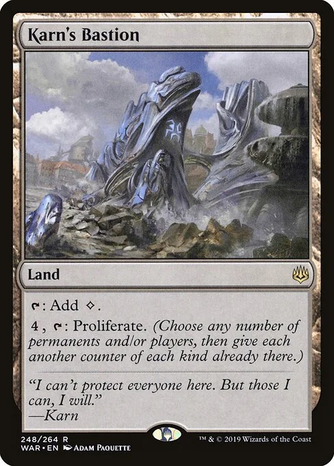 Karn's Bastion, carta Magic di tipo Land illustrata da Adam Paquette