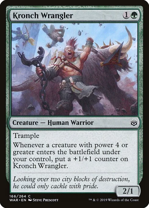 Kronch Wrangler, carta Magic di tipo Creature — Human Warrior illustrata da Steve Prescott