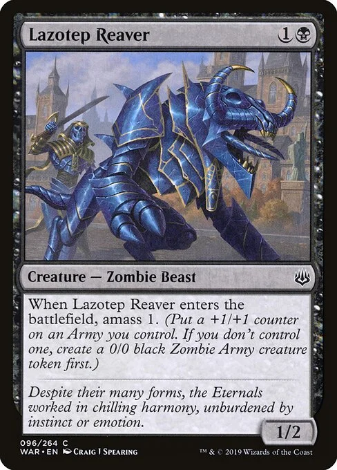 Lazotep Reaver, carta Magic di tipo Creature — Zombie Beast illustrata da Craig J Spearing