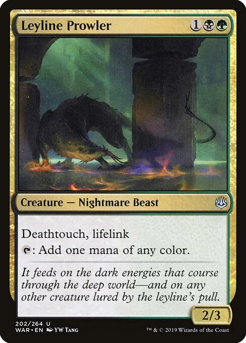 Leyline Prowler, carta Magic di tipo Creature — Nightmare Beast illustrata da YW Tang