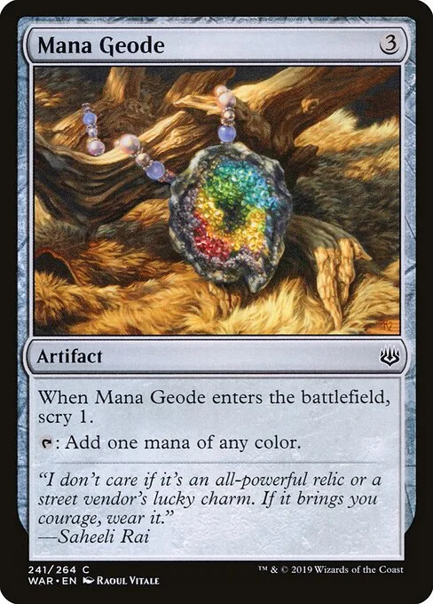 Mana Geode, carta Magic di tipo Artifact illustrata da Raoul Vitale