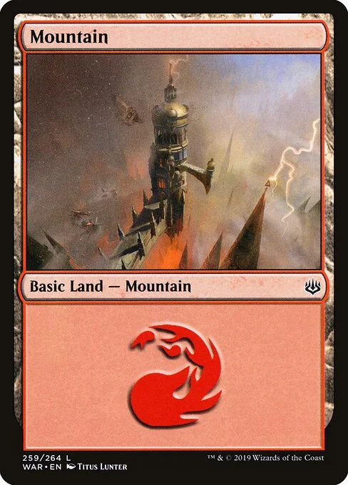 Mountain, carta Magic di tipo Basic Land — Mountain illustrata da Titus Lunter