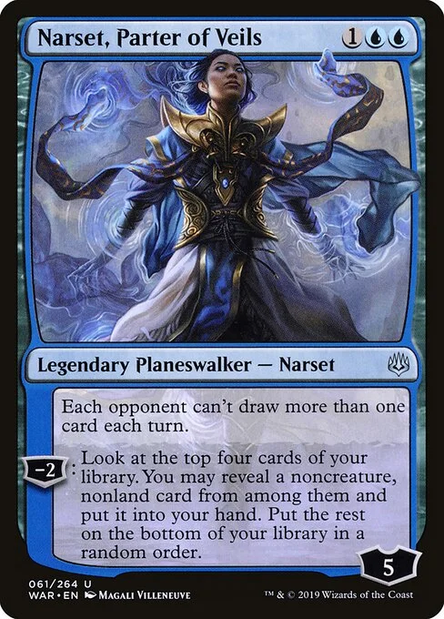Narset, Parter of Veils, carta Magic di tipo Legendary Planeswalker — Narset illustrata da Magali Villeneuve