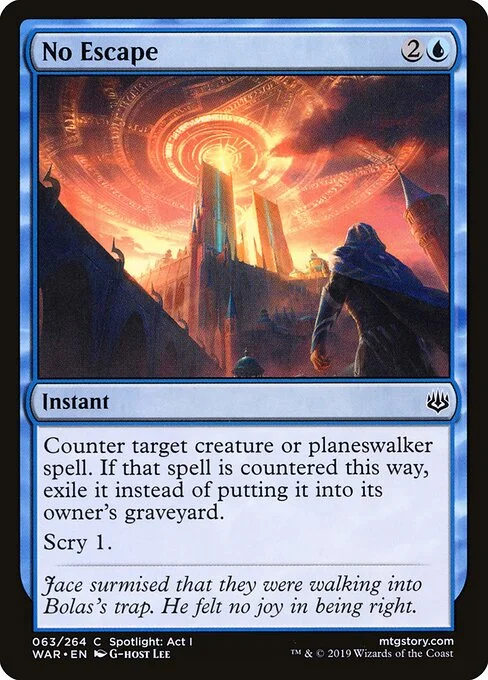 No Escape, carta Magic di tipo Instant illustrata da G-host Lee