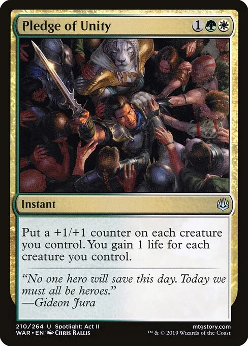 Pledge of Unity, carta Magic di tipo Instant illustrata da Chris Rallis