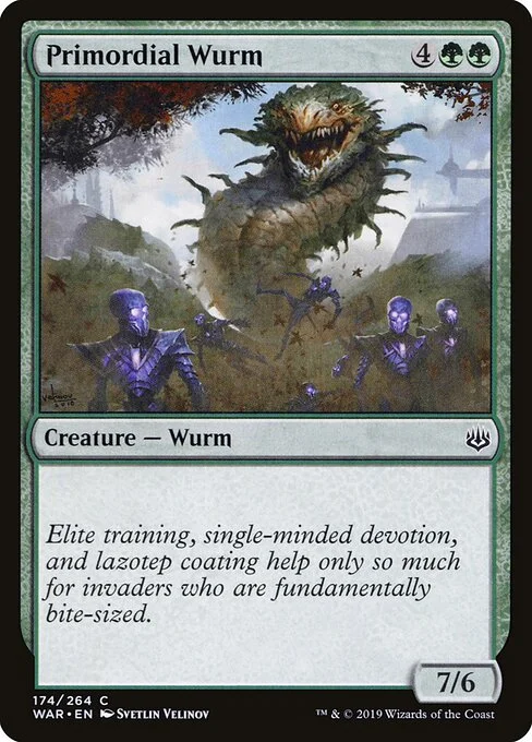 Primordial Wurm, carta Magic di tipo Creature — Wurm illustrata da Svetlin Velinov