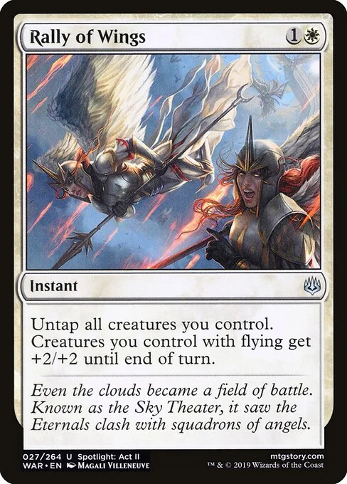 Rally of Wings, carta Magic di tipo Instant illustrata da Magali Villeneuve
