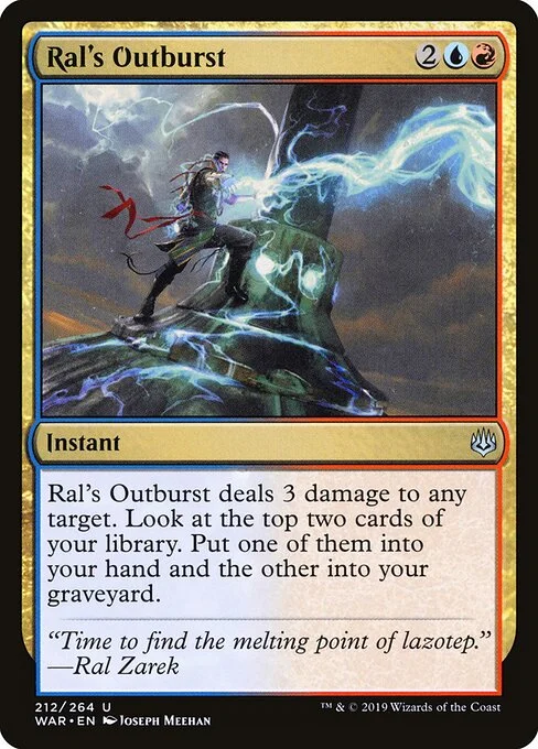 Ral's Outburst, carta Magic di tipo Instant illustrata da Joseph Meehan