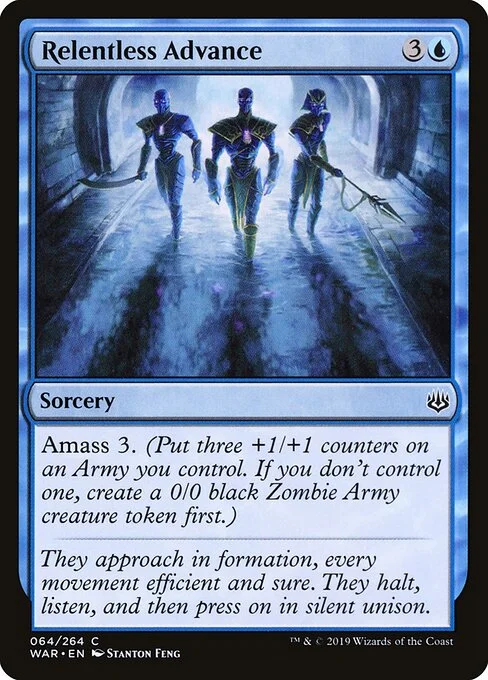Relentless Advance, carta Magic di tipo Sorcery illustrata da Stanton Feng