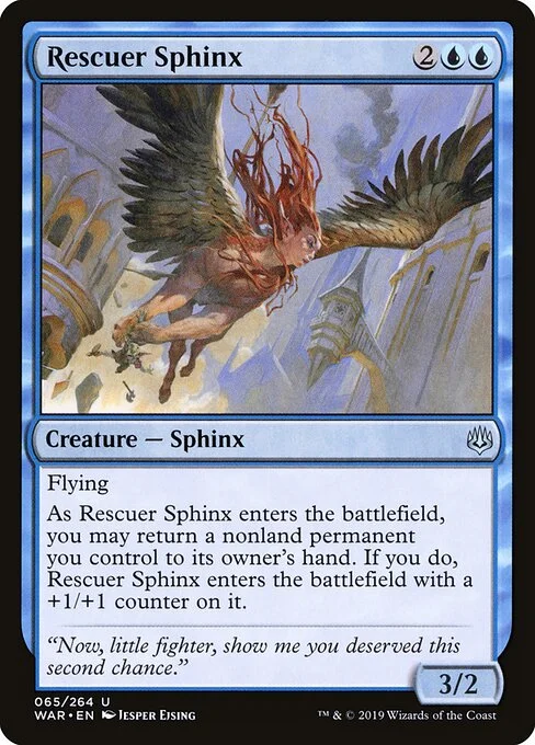 Rescuer Sphinx, carta Magic di tipo Creature — Sphinx illustrata da Jesper Ejsing