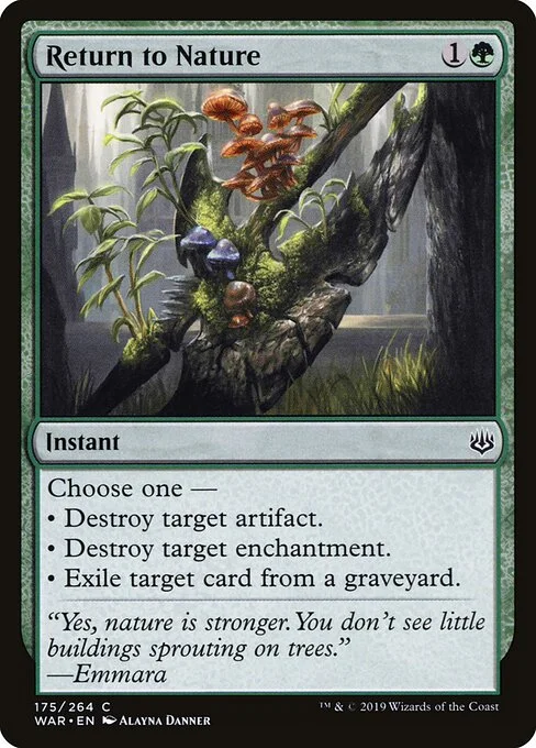 Return to Nature, carta Magic di tipo Instant illustrata da Alayna Danner
