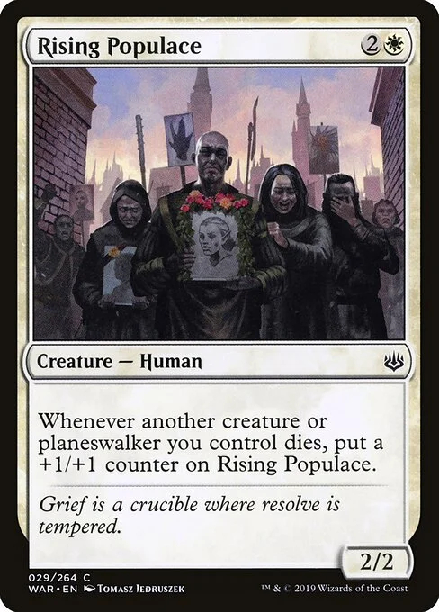 Rising Populace, carta Magic di tipo Creature — Human illustrata da Tomasz Jedruszek