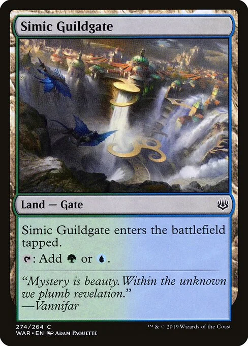 Simic Guildgate, carta Magic di tipo Land — Gate illustrata da Adam Paquette