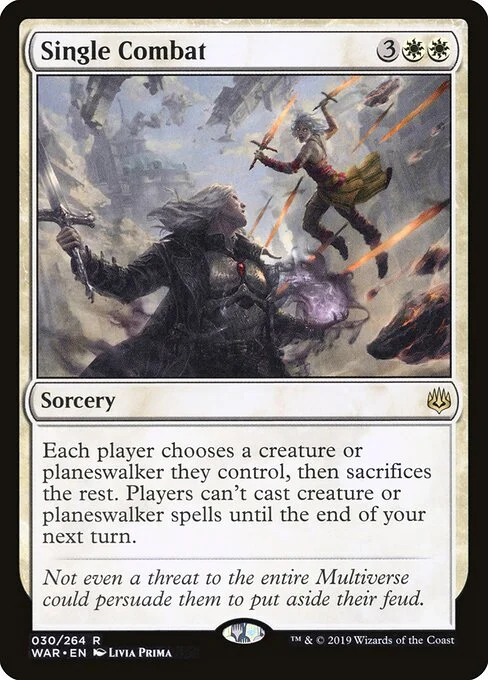 Single Combat, carta Magic di tipo Sorcery illustrata da Livia Prima