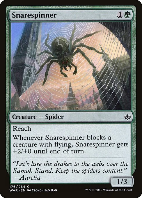 Snarespinner, carta Magic di tipo Creature — Spider illustrata da Yeong-Hao Han
