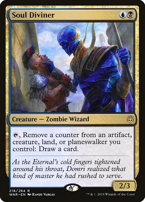 Soul Diviner, carta Magic di tipo Creature — Zombie Wizard illustrata da Randy Vargas