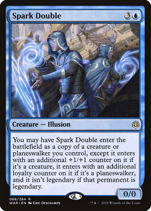 Spark Double, carta Magic di tipo Creature — Illusion illustrata da Eric Deschamps