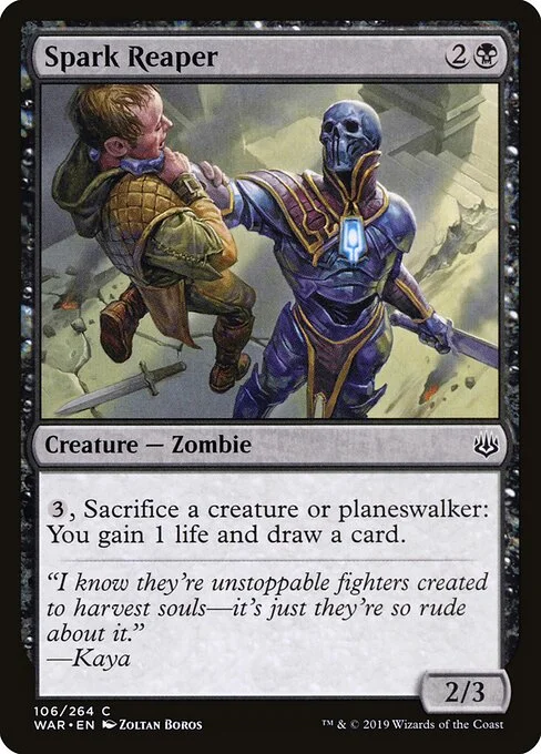 Spark Reaper, carta Magic di tipo Creature — Zombie illustrata da Zoltan Boros