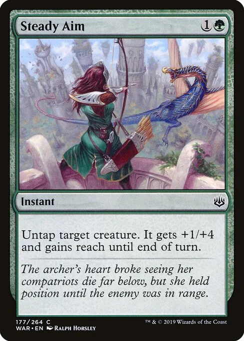 Steady Aim, carta Magic di tipo Instant illustrata da Ralph Horsley