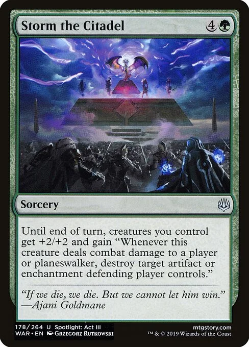 Storm the Citadel, carta Magic di tipo Sorcery illustrata da Grzegorz Rutkowski
