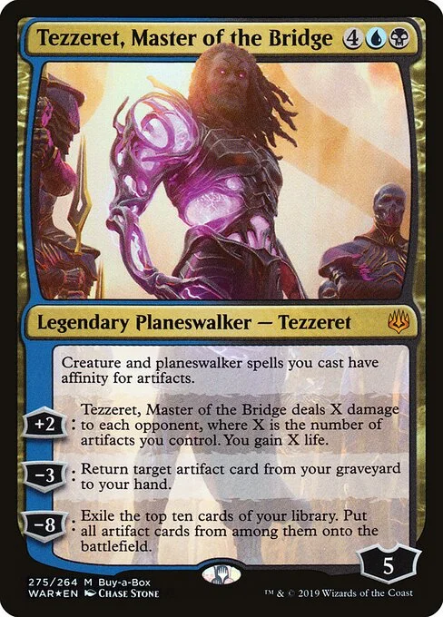 Tezzeret, Master of the Bridge, carta Magic di tipo Legendary Planeswalker — Tezzeret illustrata da Chase Stone