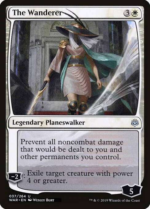 The Wanderer, carta Magic di tipo Legendary Planeswalker illustrata da Wesley Burt