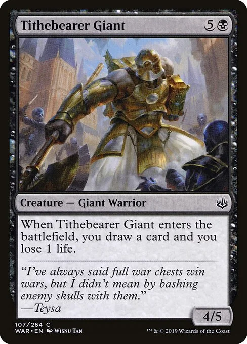 Tithebearer Giant, carta Magic di tipo Creature — Giant Warrior illustrata da Wisnu Tan