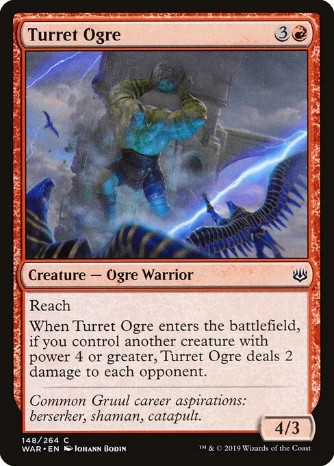 Turret Ogre, carta Magic di tipo Creature — Ogre Warrior illustrata da Johann Bodin