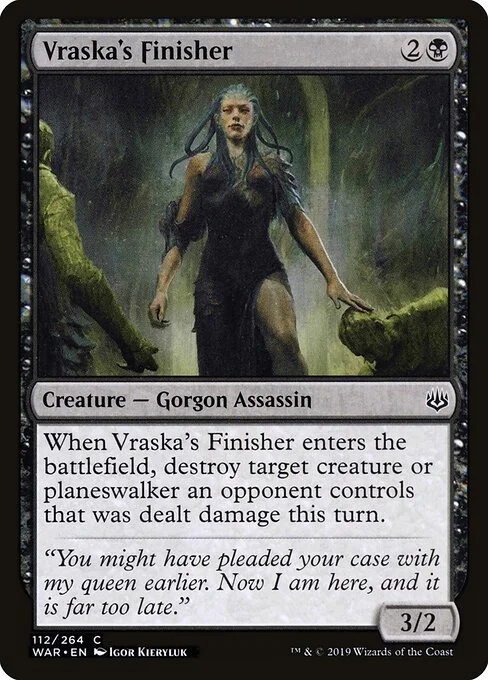 Vraska's Finisher, carta Magic di tipo Creature — Gorgon Assassin illustrata da Igor Kieryluk