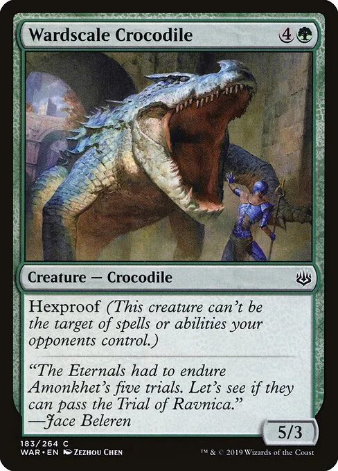 Wardscale Crocodile, carta Magic di tipo Creature — Crocodile illustrata da Zezhou Chen